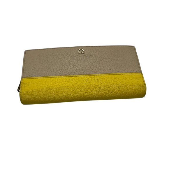 Kate Spade Leather Tan & Yellow Spencer Bifold Wallet - Picture 12 of 12